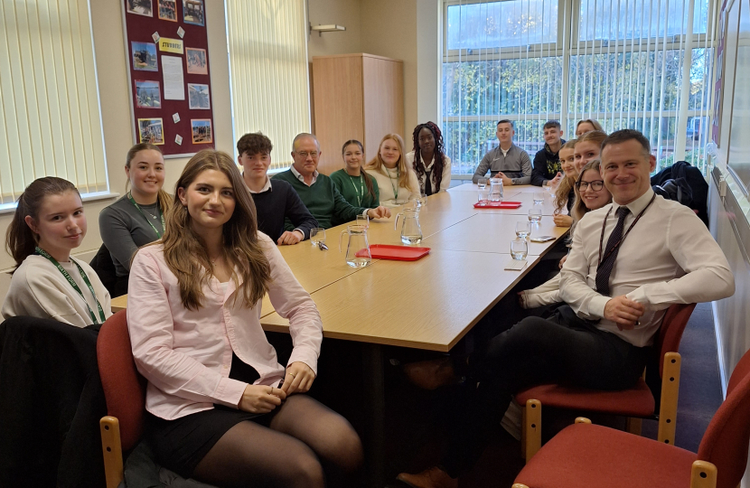 John with Year 12 pupils