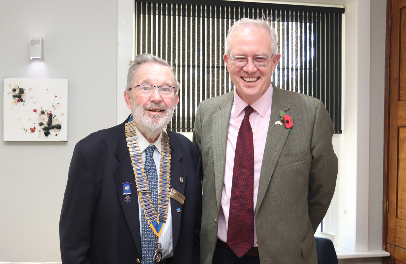 John Baron MP with Billericay Rotary Club President Michael Ginn