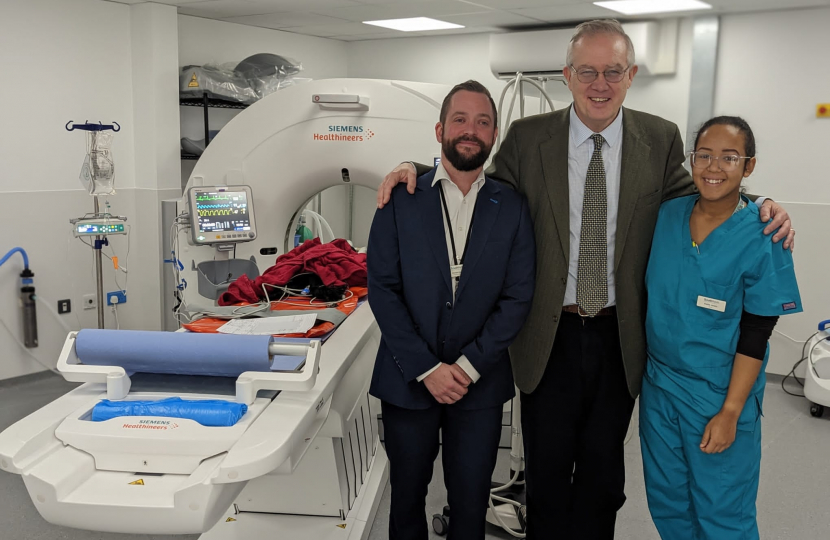 Picture shows John with student vet nurse, Katie Lewis Southfields and hospital director Daniel Hogan